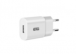 5V2A USB Charger with EU Plug Slim White