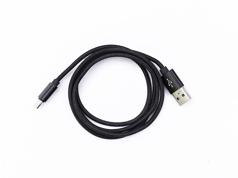 Câble Micro USB en Nylon Tressé 2m Noir - BAS699550 